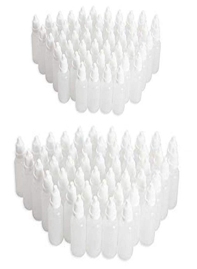 DIY Crafts Pack Of 50 Pcs, Combo Offer, Clear 5ml/10ml White Plastic Empty Squeezable Dropper Bottles Eye Liquid Droppe(Pack Of 50 Pcs, Combo Offer) - Image 1